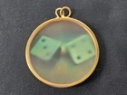 Vintage 1970-80s Dichromate Reflection Hologram Pendant, 3D Dice Lucky 7 ~ Exc! — photo 1