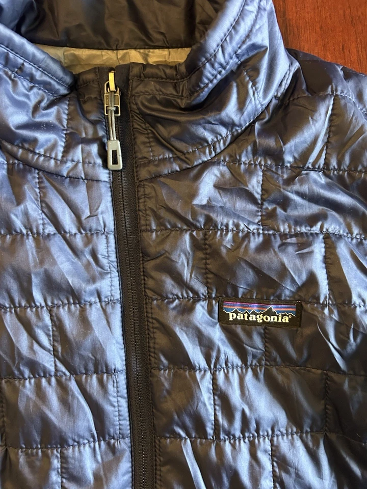 Chaleco Nano Puff Patagonia Hombre Azul, Talla Mediana, Cremallera Completa Foto 2 de 4