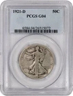 1921 D 50C Walking Liberty Silver Half Dollar PCGS G4 Circulated Key Date Coin