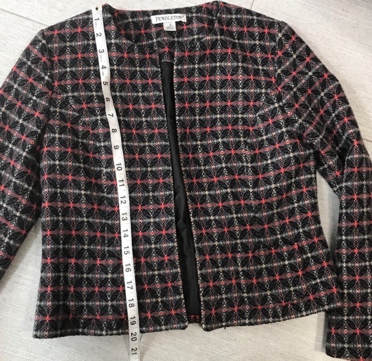 EUC Pendleton Cashmere & Wool Jacket Blazer Red ,… - image 7