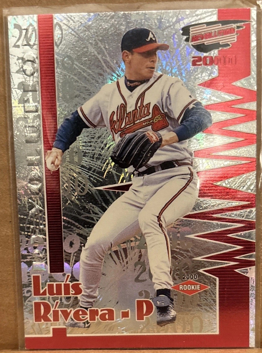 2000 Pacific Revolution - Luis Rivera #17 Red 26/63 Braves Rookie