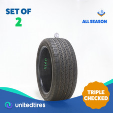 Set Of 2 Used 22545r17 Bridgestone Turanza Quiet Track 91v - 7.532