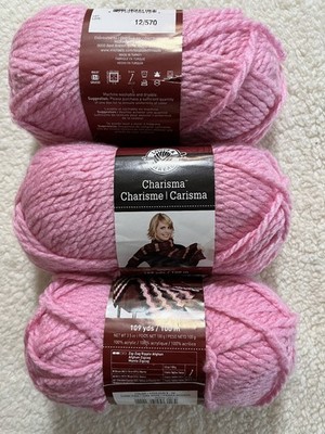 YARN - LOOPS & THREADS ''CHARISMA'' -THINK PINK #26 - LOT OF 3 - NEW!