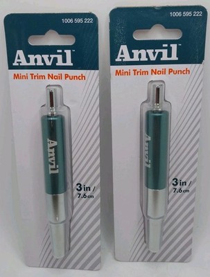2 Anvil 3 inch Mini Trim Nail Punches Fast Free Shipping 