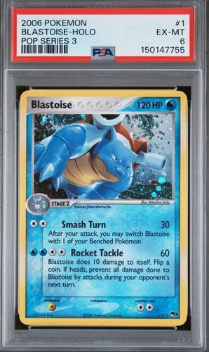 Pokémon Pop Series 3 Blastoise (Holo) ~ PSA 6