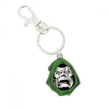Dr. Doom Mask Keychain Green