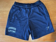 New Gymshark Lifting Mesh 7" Shorts, Regular Fit, Dark Blue, Large