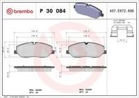 Bremsbelagsatz Scheibenbremse Prime Brembo P 30 084 FüR H350 Hyundai Bus Crdi