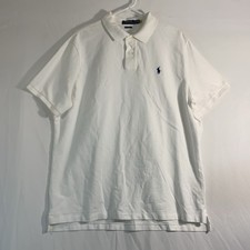 Polo Ralph Lauren Men s XL White Short Sleeve Polo Shirt Classic Pony Logo