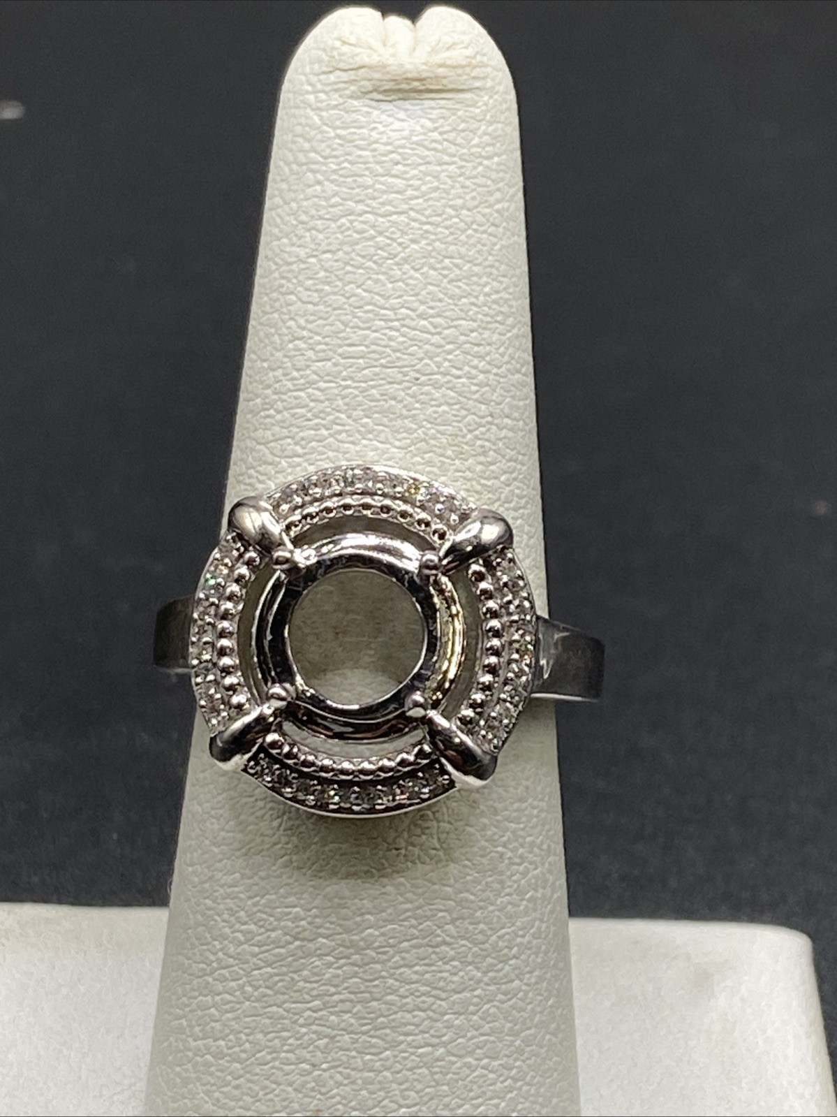 Sterling Silver Ring Setting - Size 7 - image 1