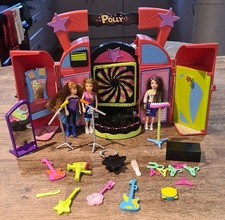 Polly Pocket Rockstar Dressing room set + figurines + accessories 2003 Working