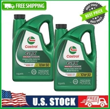 2 Pack Castrol GTX High Mileage 10W-30 Synthetic Blend Motor Oil, 5 QT Pk