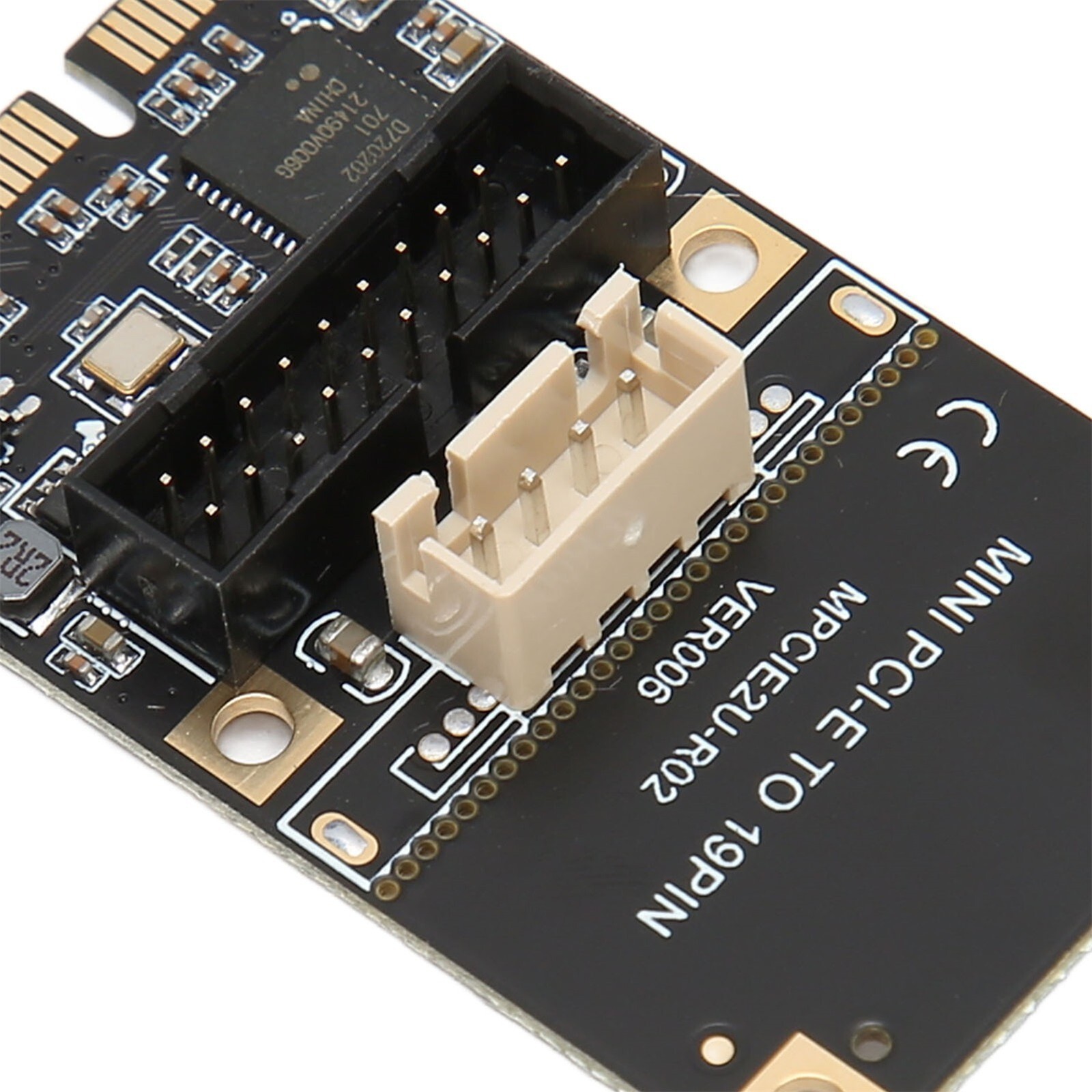 Mini PCIE to USB3.2 GEN1 Front 19Pin Expansion Card 5Gbps USB Hot Swap Expansion