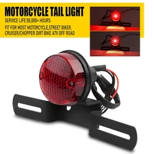 For Harley Chopper Bobber Cafe Racer LED Motorcycle Stop Brake Tail Light Lamp
