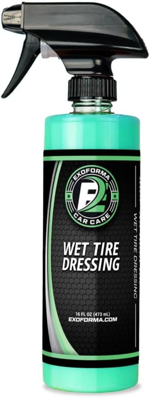 Wet Tire Dressing Spray - Extreme Shine & Quick Drying, 16 fl oz UV Protection