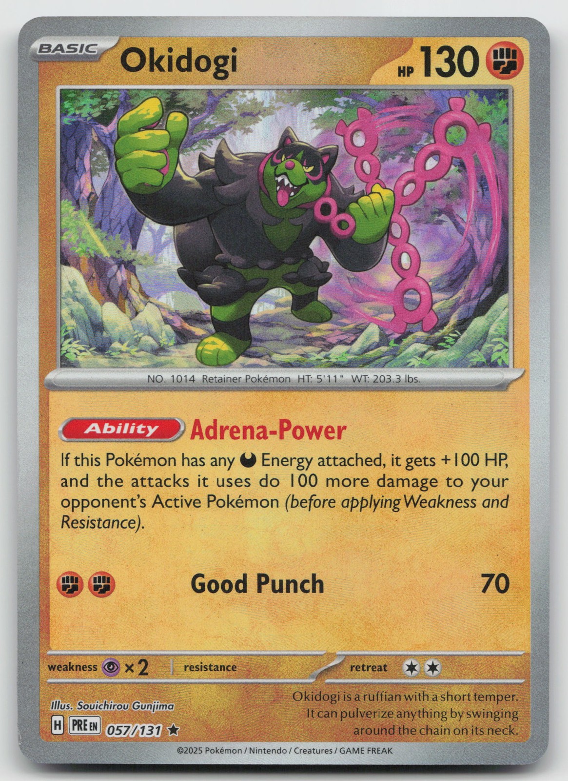 Okidogi (Master Ball Pattern) Rare SV: Prismatic Evolutions 057/131 NM