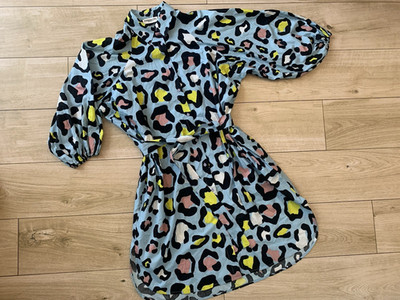 Mehrfarbiges ESSENTIEL ANTWERP Leopard KLEID (S)
