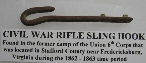 Dug Sling or Sword Belt Hook, 6th Corps Camp, Stafford VA