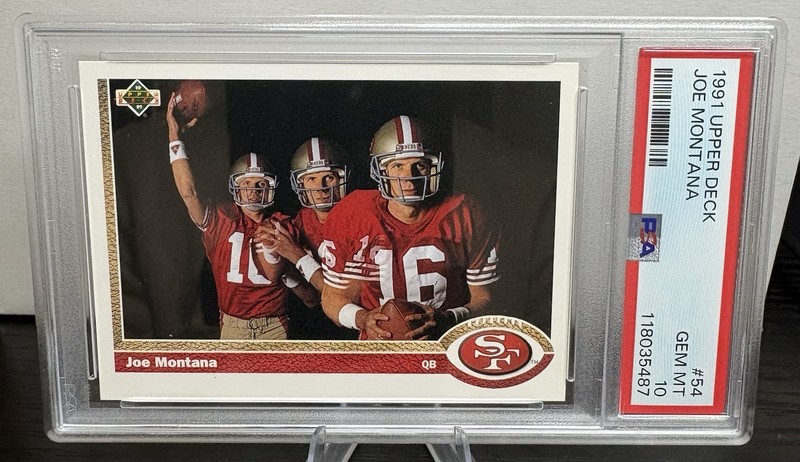 1991 UPPER DECK #54 JOE MONTANA 49ERS HOF PSA 10