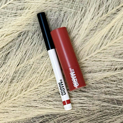 MAKEUP BY MARIO Mini Lip Duo Lipstick Rosewood & Lip Liner Matte Mauve New
