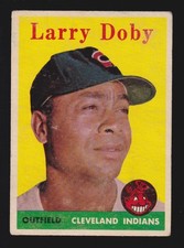 LARY DOBY indians 1958 TOPPS #424 VERY GOOD 