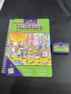 Leap Frog Leap Pad Brain Twisters Search the City 2001 Ages 7-10 Grades 3-5