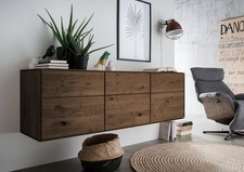 Sideboard hängend oder stehend 172cm Massivholz Wildeiche nußbaumfarbig NEU OVP!
