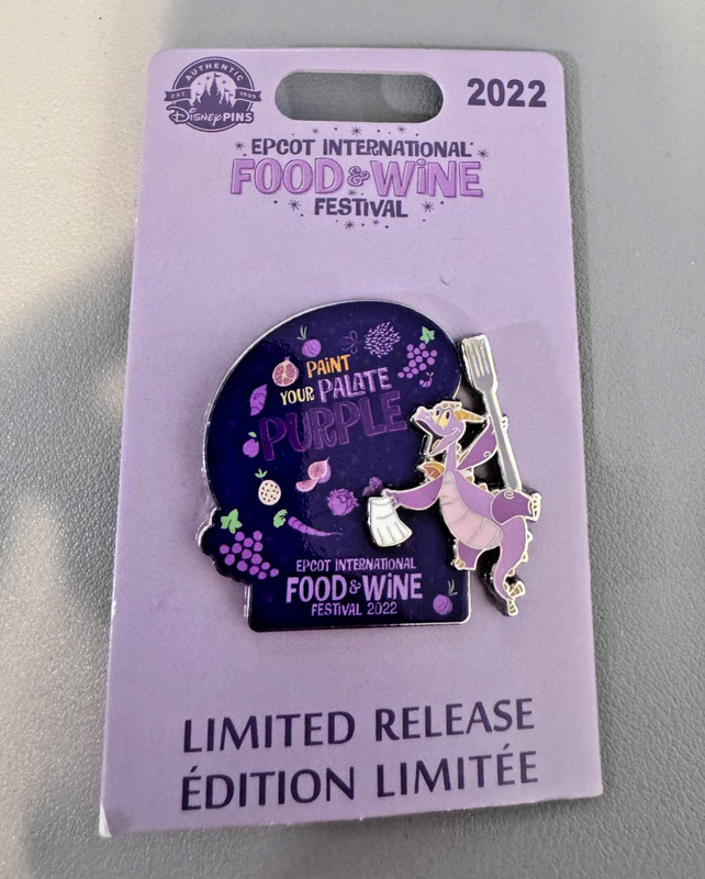 🏰 DISNEY PARKS 2022 EPCOT Food & Wine Festival Paint Your Palate Figment LR Pin