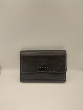 Fossil Black Tri-Fold Wallet With Snap Closure A Zip Pocket