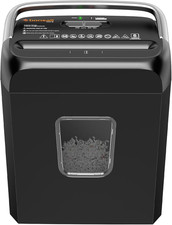 Paper Shredder, 3.4 Gals Wastebasket, 5-6 Sheet Crosscut Shredder for Home Use