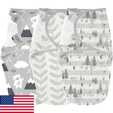 Yoofoss Organic Cotton Baby Swaddle Adjustable Sleep Sack 3-6 Months Breathable