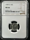 1949-S  10C Roosevelt Dime NGC MS66     8699811-015