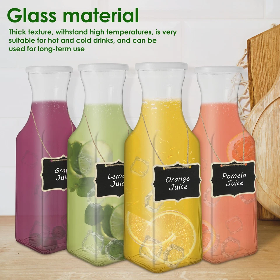 Beverage Serveware Carafe Solid Clear Glass Pitcher Square Glass Carafe Farhz - Image 4 of 4