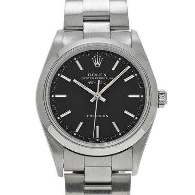 Rolex Air-King 14000M 34mm Stainless Steel Black Wristwatch #WW6529