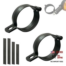 Motorcycle Turn Signal Bracket 52-60mm Adjustable Fit 2PCS, 2.05-2.36 in Black