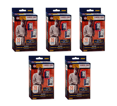 2021 PANINI DIAMOND KINGS BASEBALL LOT OF 5 HANGER BOXES WITH FREE SHIPPING!
