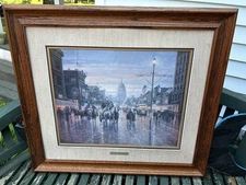 MCM Jack Terry Signed Litho Print 34x31" framed matted under glass 23x18" NICE!