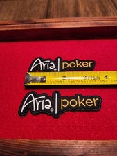 Aria Poker Patches Sticker WPT WSOP Hold Em Ivey Hellmuth Ivey Brunson SET!(2x)