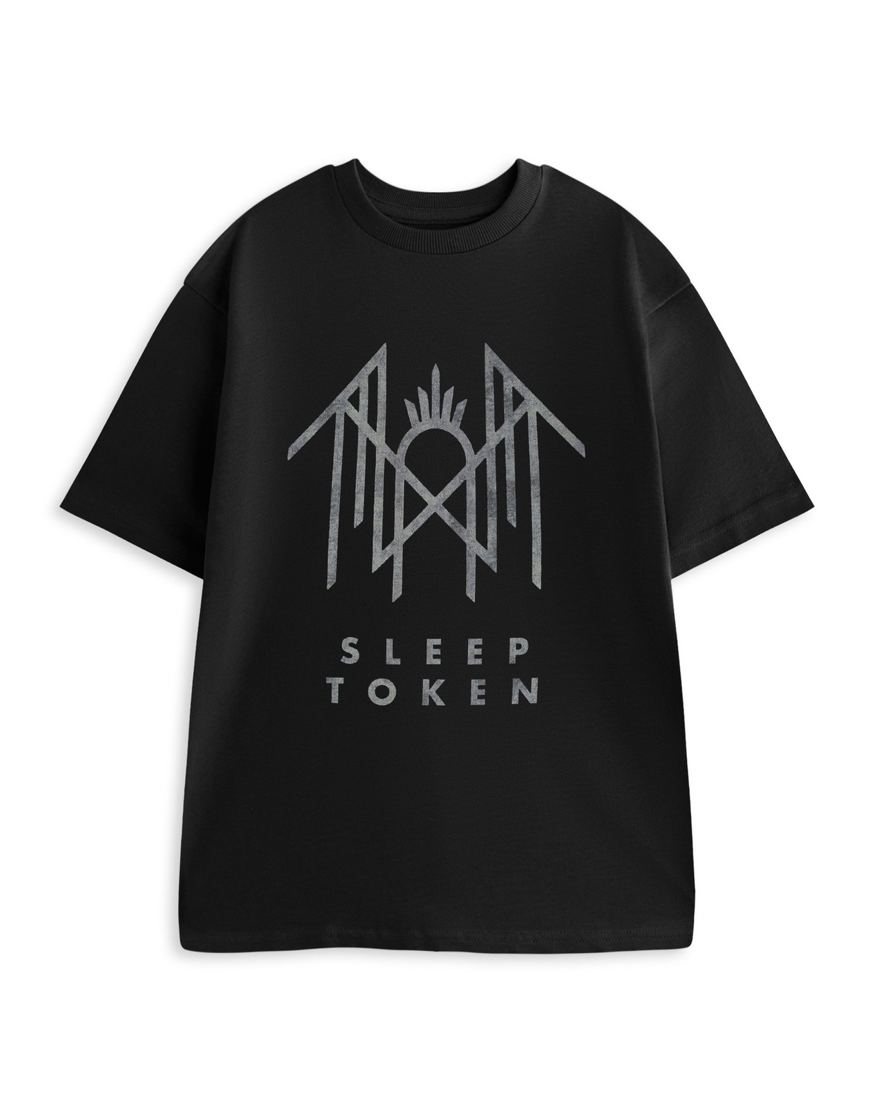 Sleep Token Schwarz Crystalina Logo Kurzärmeliges T-Shirt Unisex Erwachsene