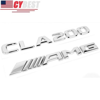 1 SET CHROME FOR CLA200 +AMG REPLACEMENT FOR MB REAR TRUNK EMBLEM BADGE LID NEW