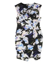 bar III Womens Envelope Asymmetrical Dress, blackcombo, M