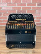 Hohner Anacleto Mark III GCF Diatonic Button Accordion - Black, Sol Tuning