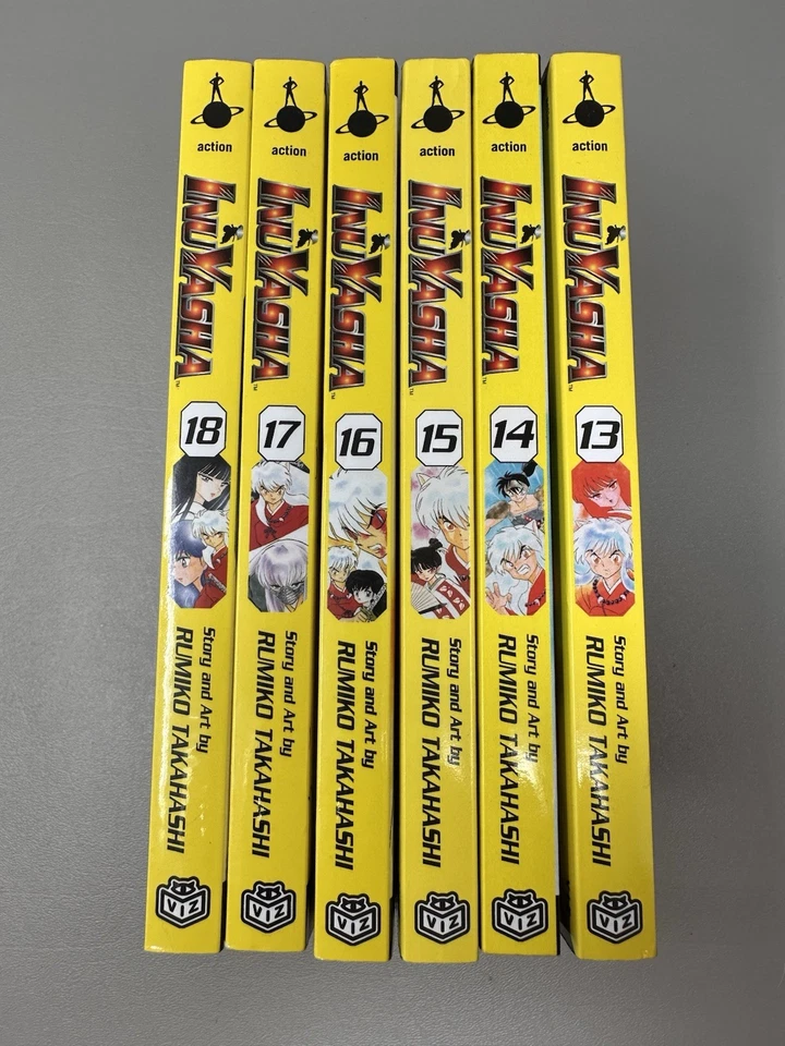 INUYASHA Rumiko Takahashi Volumes 13-18 13 14 15 16 17 18 Lot of 6 VIZ Graphic Foto 2 de 3