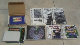 SEGA Saturn V2 Black Console w/ game lot, light guns, Replay & 8MEG carts TESTED