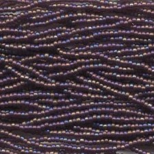 Czech Seed Beads 8/0 Transparnt Matte Amethyst AB 31388 6 strand hank Glass