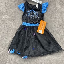 Cat Witch Halloween Costume Kids Girls Medium Dress Ages 3 HYDE and EEK NWT