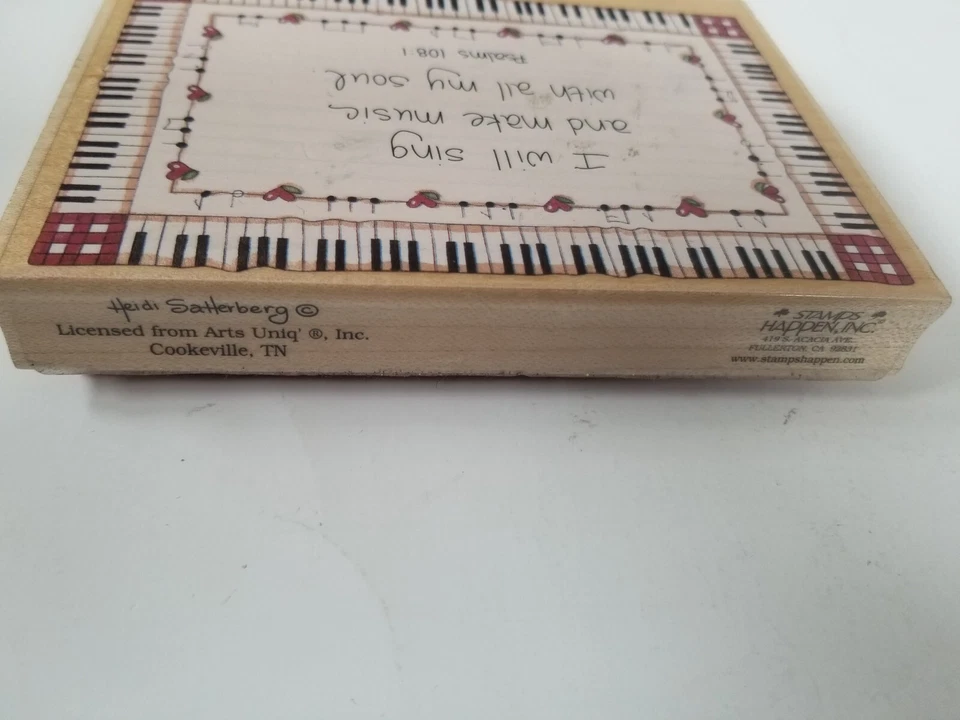 Sellos Suceden "Cantaré y haré música con mi alma Salmos 108:1 sello de goma Foto 4 de 4