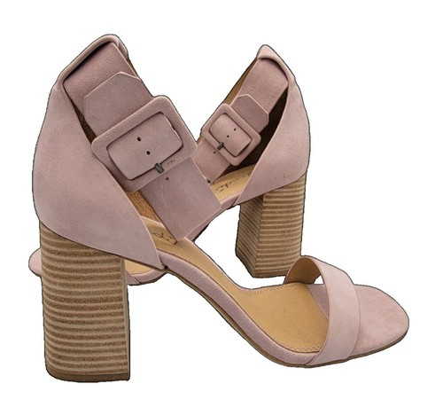 Splendid Roxana Suede Stacked Heel Mules Beige Size 8M | eBay
