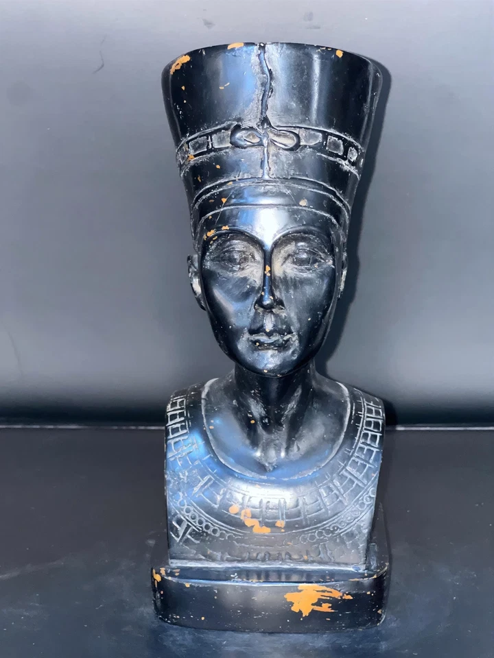 Черный камень бюст царицы Нефертити ручной работы, египетское искусство черный ручной работы искусство s - Изображение 3 из 4