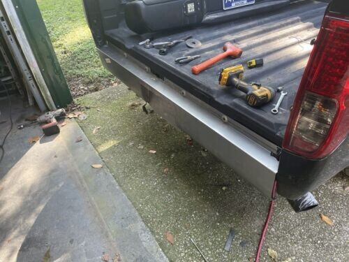 ClassicParts4u Steel Roll Pan Rear Bumper With License Plate Box For Nissan Frontier 2005-2020